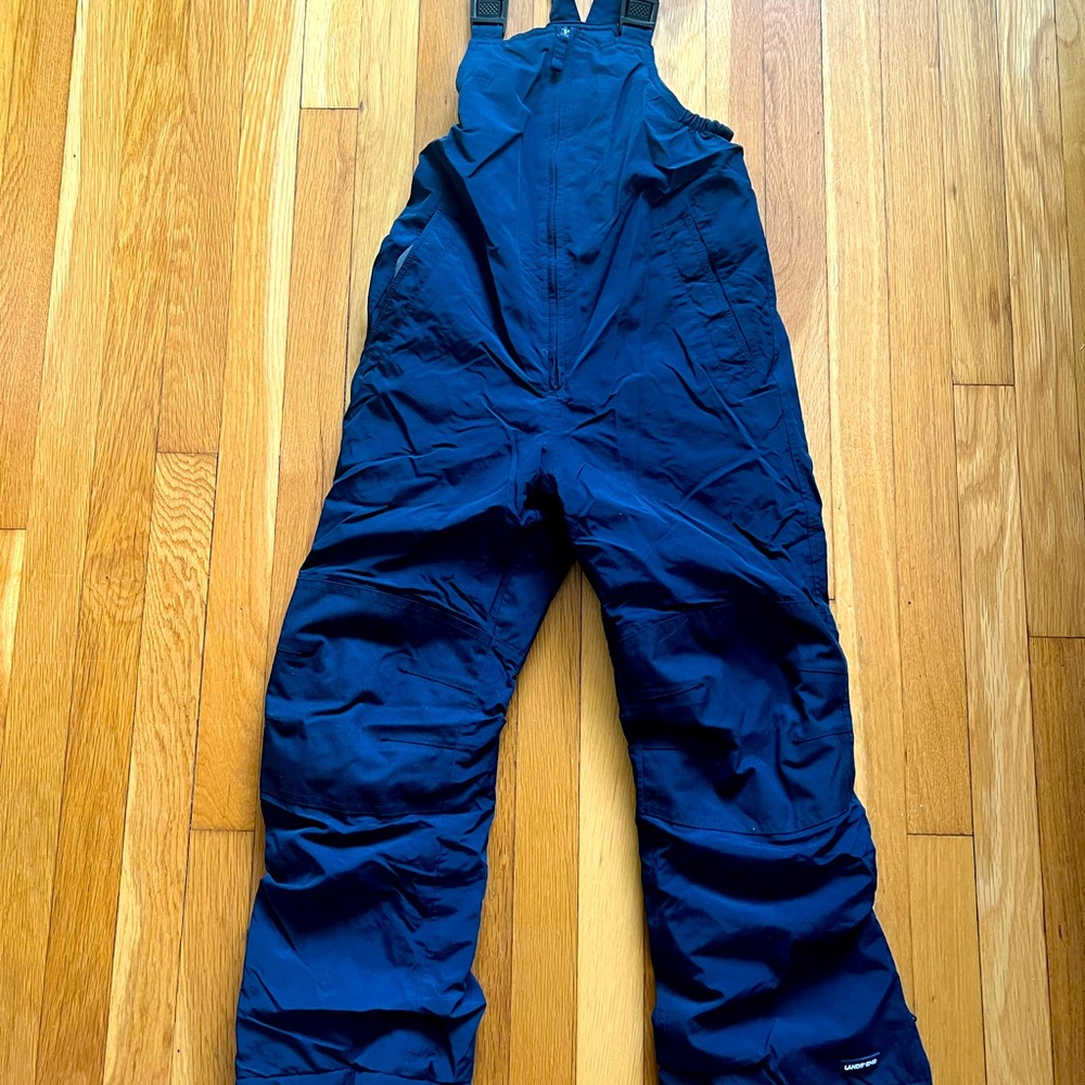 Lands End Kids Snow Bib Overalls Size 8, Excellent Condition, Navy